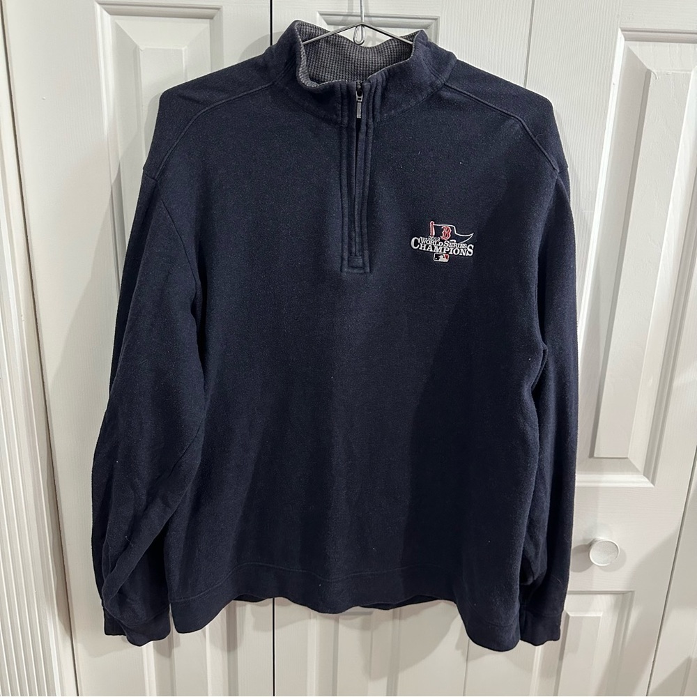 Cutter and Buck MLB Rex Sox World 2013 Series Quarter Zip Sweater